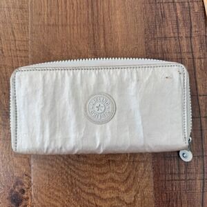 Kipling Alia Large Zip Around Wallet Polyamide Metallic